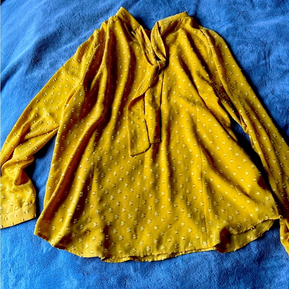Ann Taylor goldenrod yellow blouse size XL - Picture 5 of 5